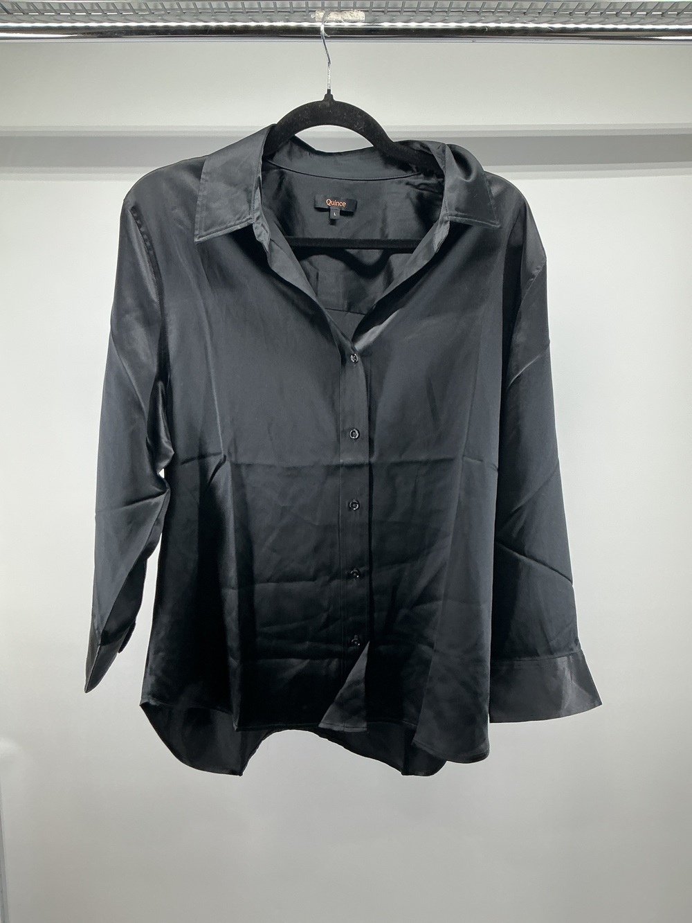 100% Washable Silk Three-Quarter Sleeve Shirt